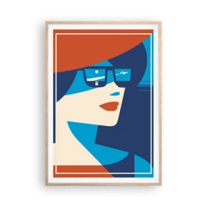 Poster in einem Rahmen aus heller Eiche - Urlaubsreise - 70x100 cm