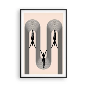 Poster in einem schwarzem Rahmen - Verkehrt herum - 61x91 cm