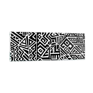 Glasbild - Bild auf glas - Präkolumbianische Komposition - 90x30 cm