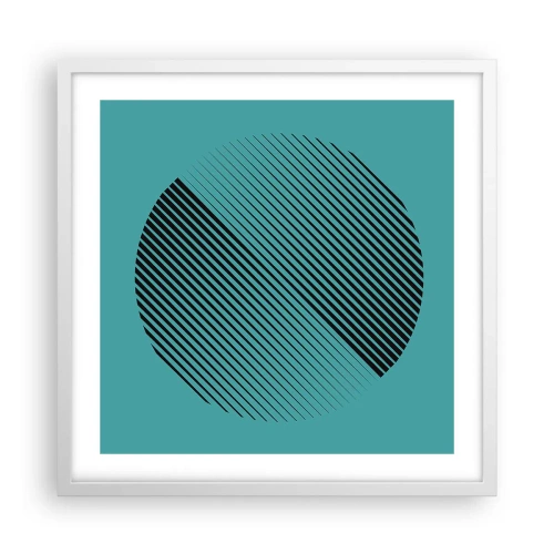 Poster in einem weißen Rahmen - Kreis – eine geometrische Variante - 50x50 cm