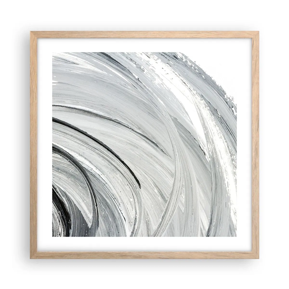 Poster in einem Rahmen aus heller Eiche - Orbitale Komposition - 50x50 cm