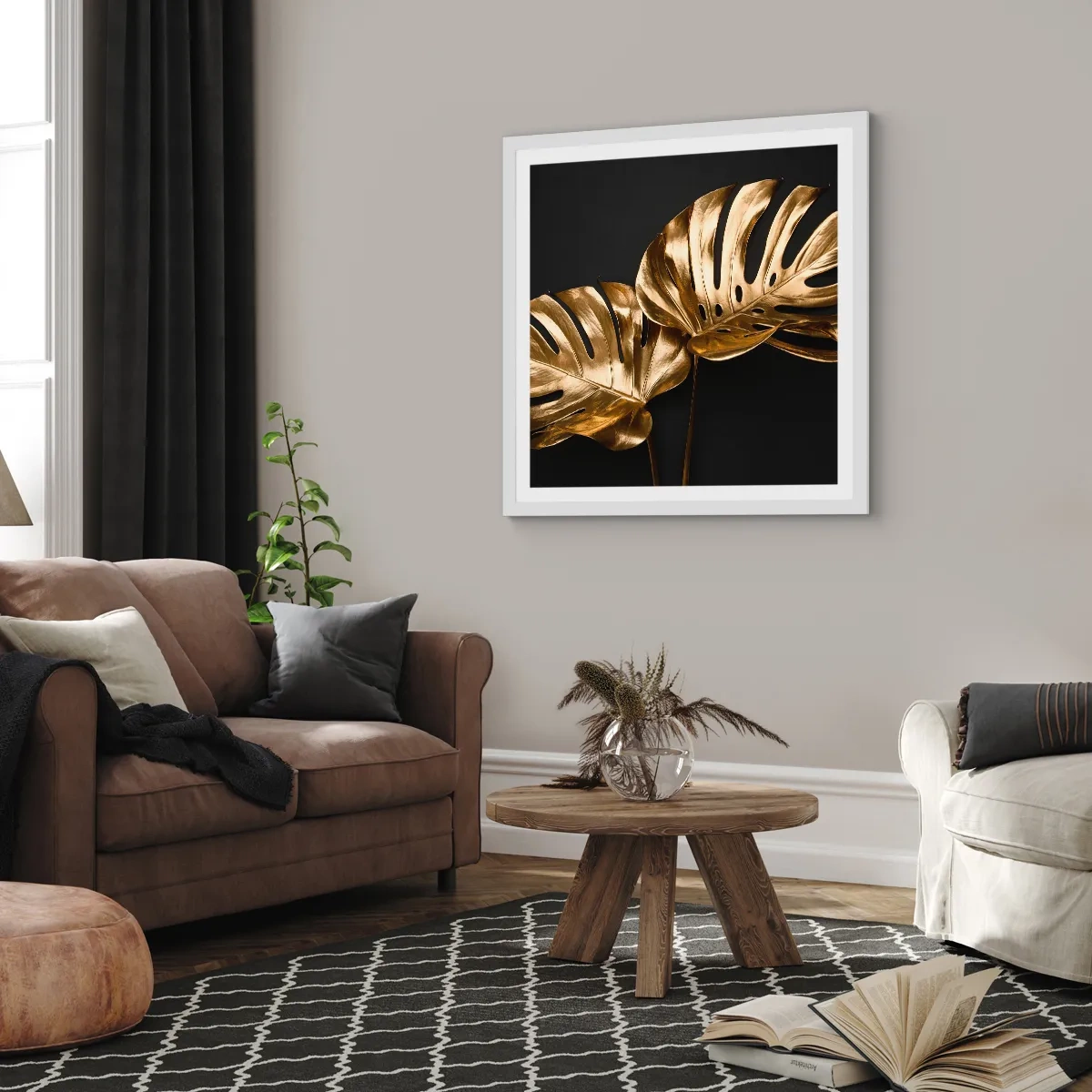 Poster in einem weißen Rahmen - Die Schätze der Natur - 40x40 cm