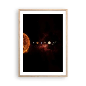 Poster in einem Rahmen aus heller Eiche - Unsere Nachbarschaft - 50x70 cm