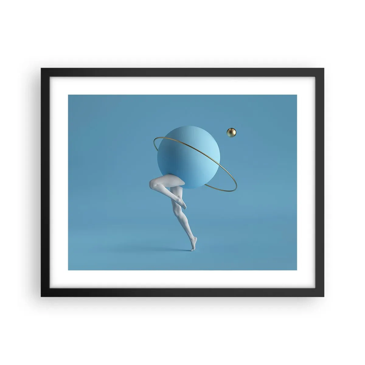 Poster in einem schwarzem Rahmen - Und die Planeten spielen verrückt - 50x40 cm