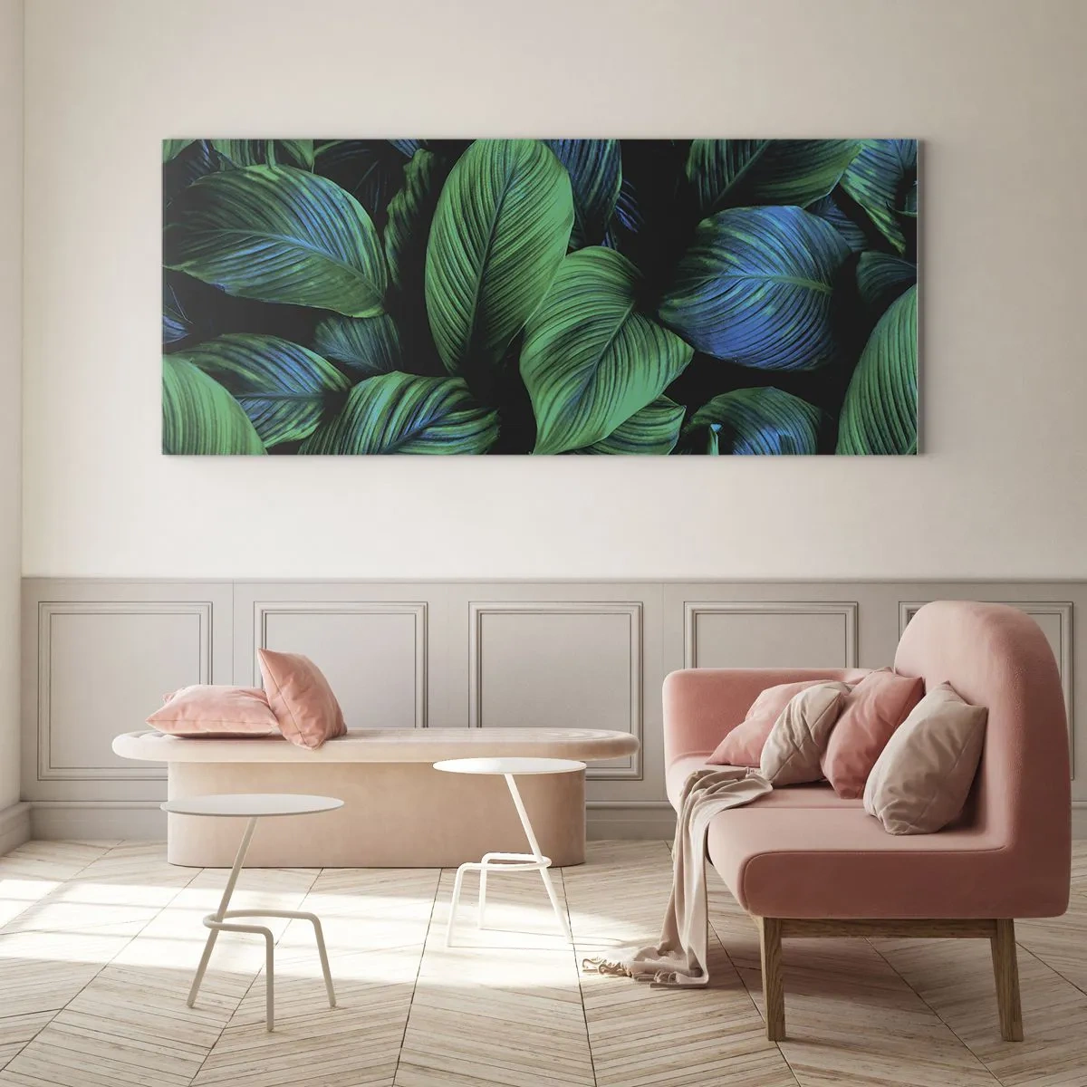 Glasbild - Bild auf glas - In der grünen Menge - 100x40 cm
