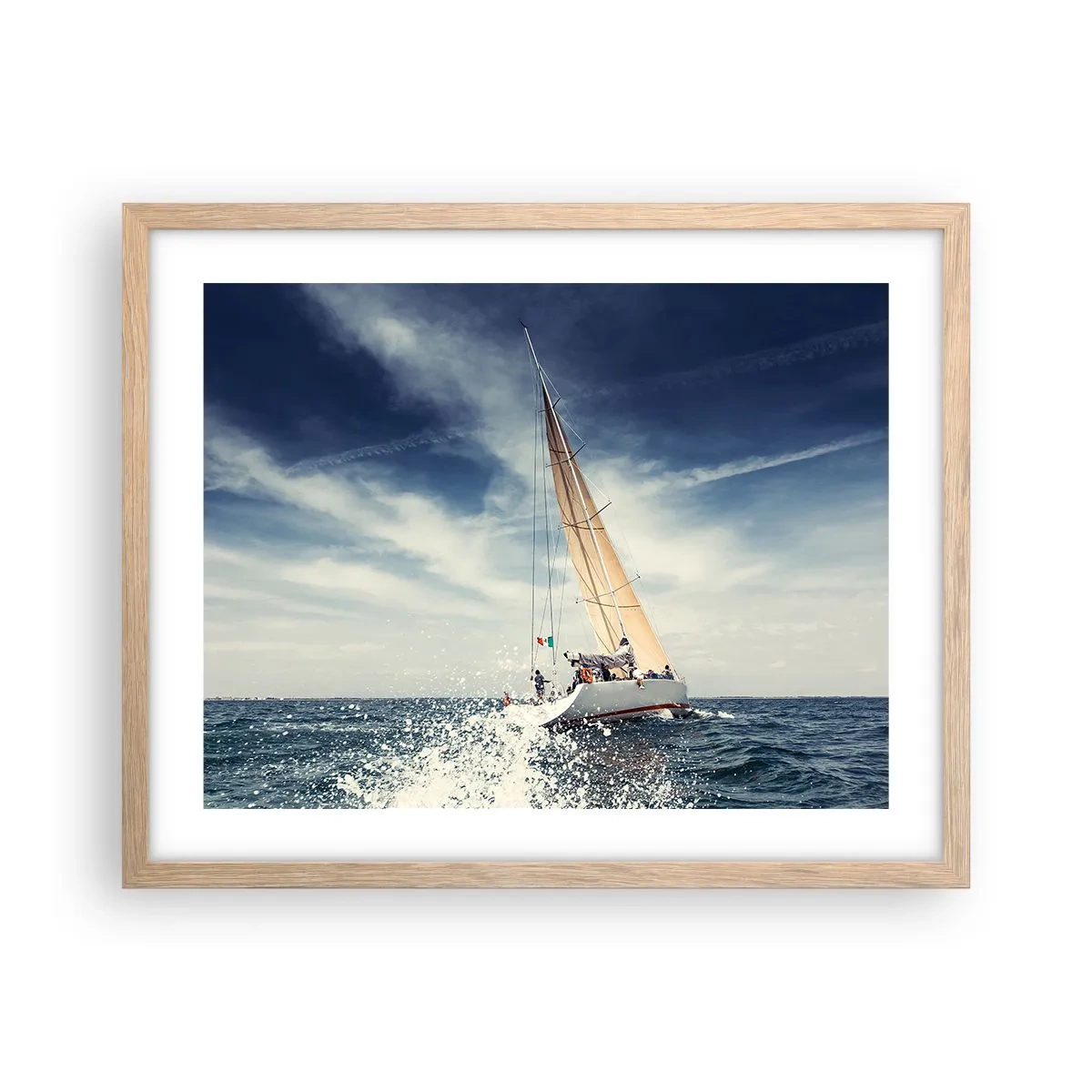 Poster in einem Rahmen aus heller Eiche - Sie werden uns nicht einholen! - 50x40 cm