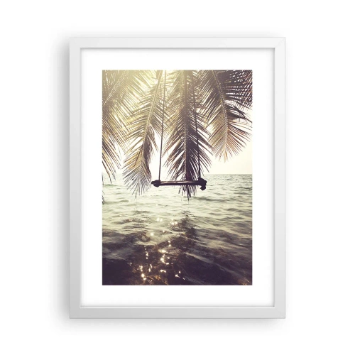 Poster in einem weißen Rahmen - Sie können nach Belieben in den Wolken schwingen - 30x40 cm