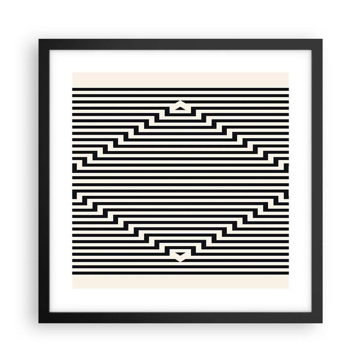 Poster in einem schwarzem Rahmen - Geometrische Illusion - 40x40 cm