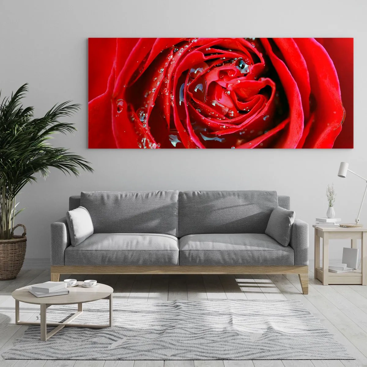 Glasbild - Bild auf glas - In den Tautropfen - 100x40 cm