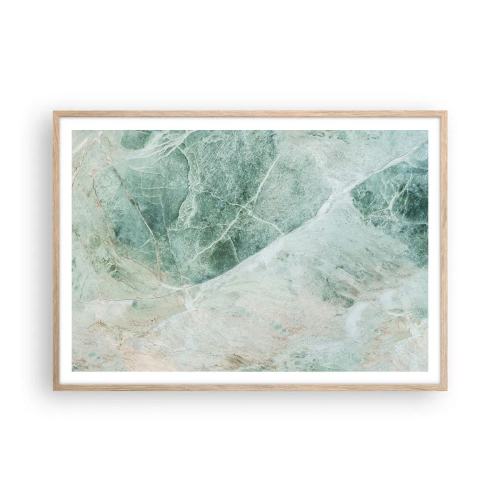 Poster in einem Rahmen aus heller Eiche - Edle Kälte des Steins - 100x70 cm