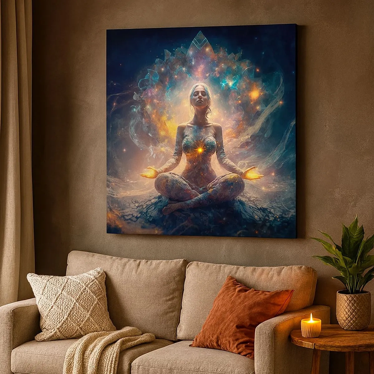 Bild auf Leinwand - Leinwandbild - Fluss guter Energie - 30x30 cm