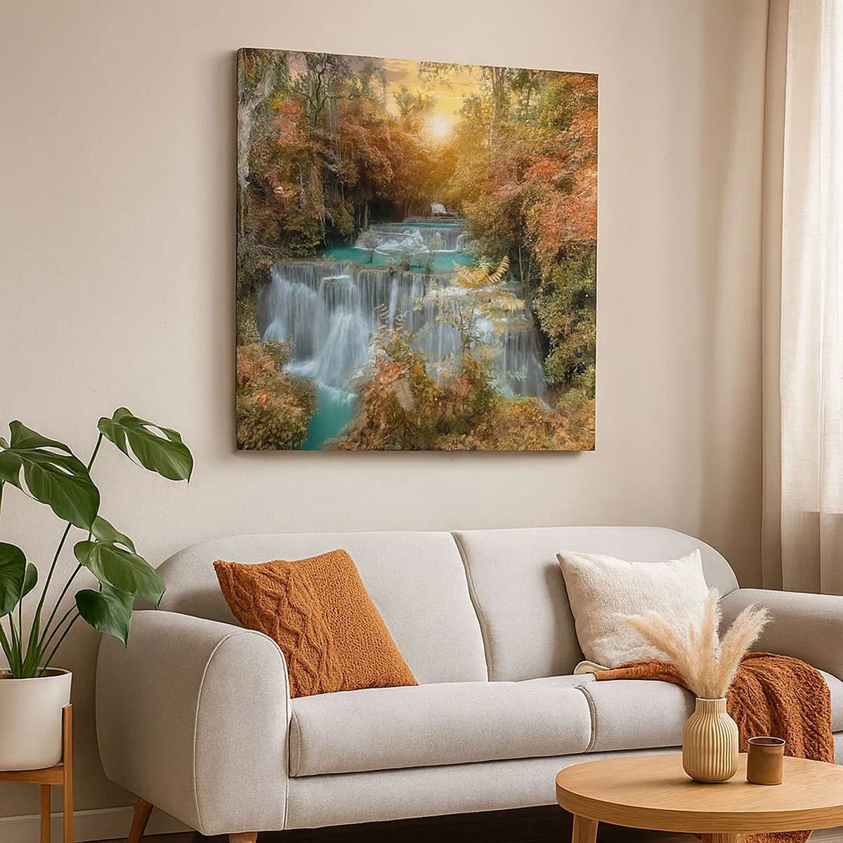 Bild auf Leinwand - Leinwandbild - Versteckter Schatz des Waldes - 30x30 cm