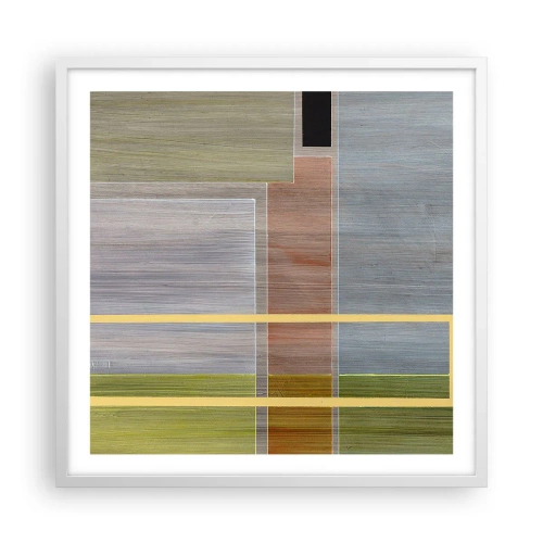 Poster in einem weißen Rahmen - Einfach und ruhig - 60x60 cm