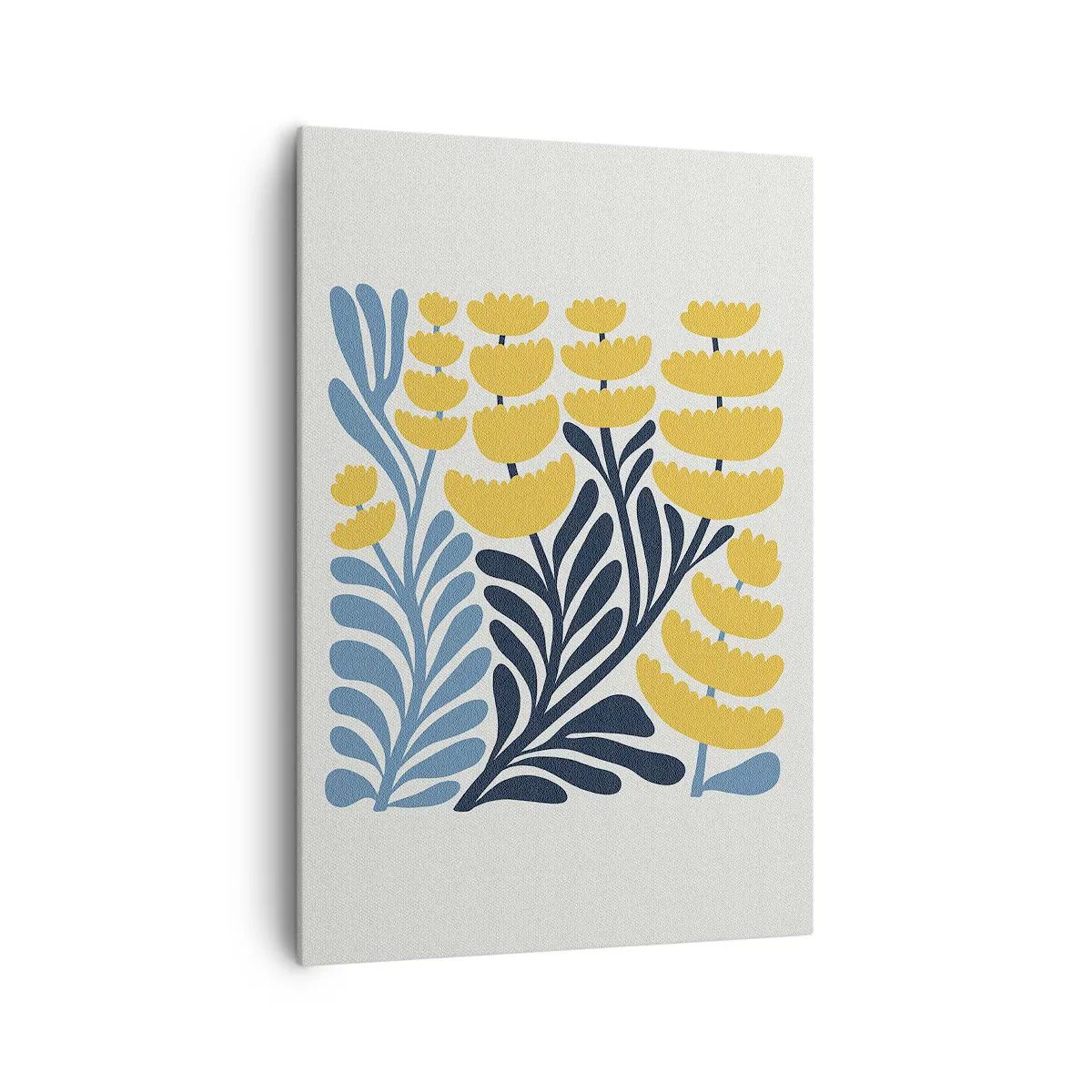 Bild auf Leinwand - Leinwandbild - Sonniges Blumenbeet - 70x100 cm