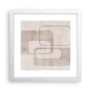 Poster in einem weißen Rahmen - Geometrische Fuge - 30x30 cm