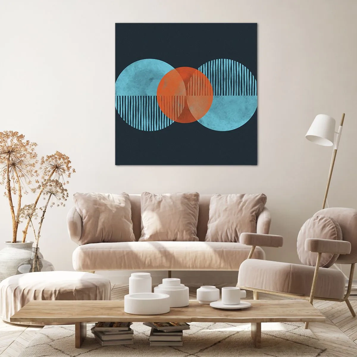 Bild auf Leinwand - Leinwandbild - Symmetrische Komposition - 40x40 cm