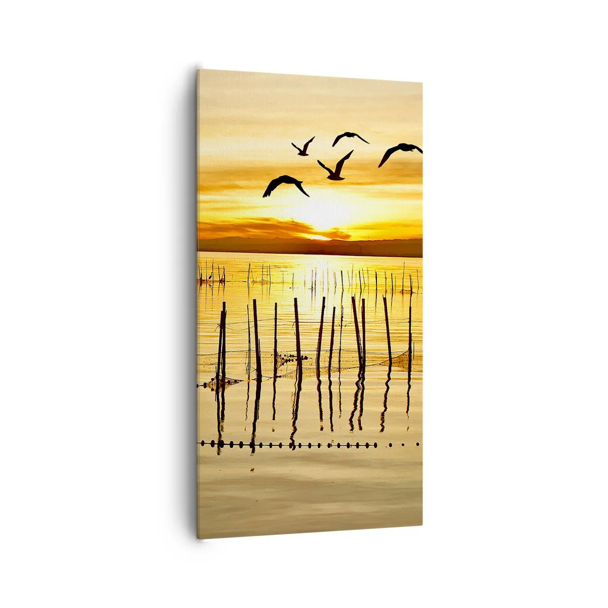 Bild auf Leinwand - Leinwandbild - In der Fischerei - 65x120 cm