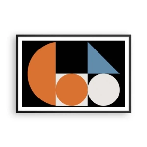 Poster in einem schwarzem Rahmen - Bebilderte Anordnung - 91x61 cm