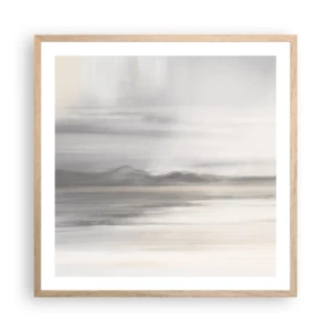 Poster in einem Rahmen aus heller Eiche - Nachdenkliche Distanz - 60x60 cm