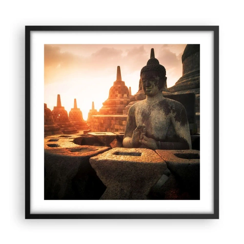 Poster in einem schwarzem Rahmen - Wetter der großen Weisheit - 50x50 cm