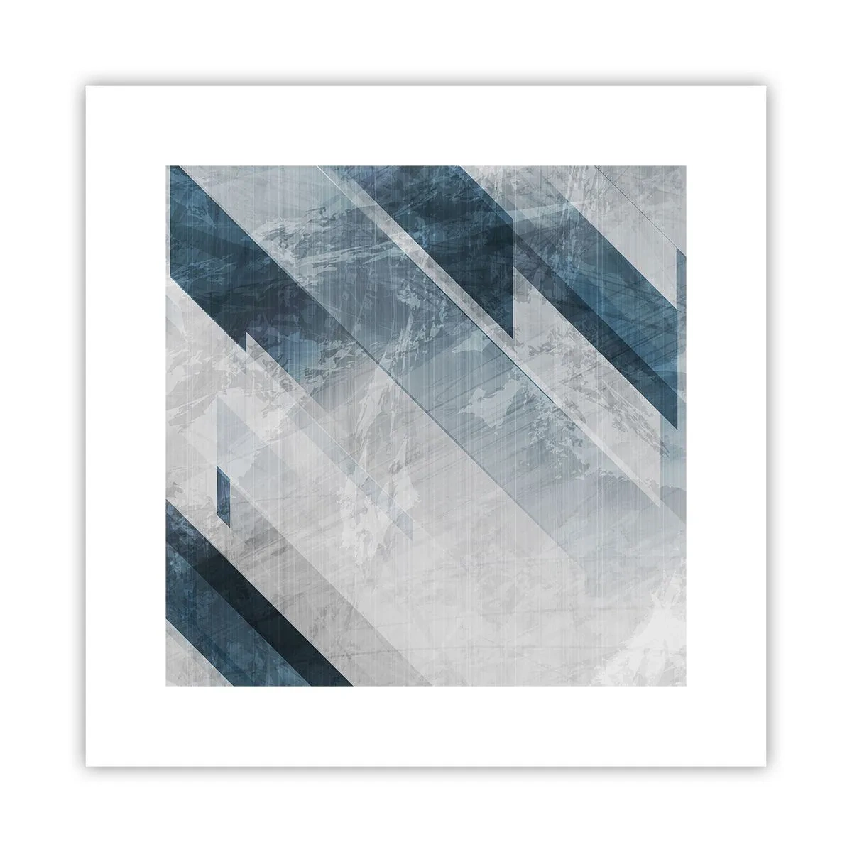 Poster - Räumliche Komposition - graue Bewegung - 30x30 cm