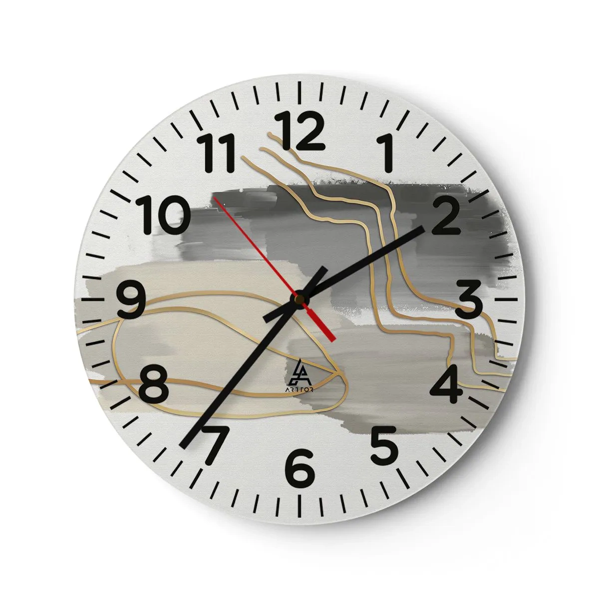 Wanduhr - Glasuhr - Dauer und Bewegung - 40x40 cm