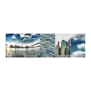 Fototapeten Muster Premium Canvas - Glasinsel - Stadt, New York, Die Architektur - 100x30 cm