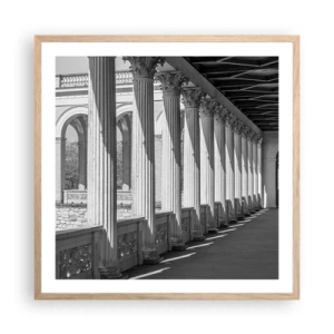 Poster in einem Rahmen aus heller Eiche - Sonnige Arkade - 60x60 cm