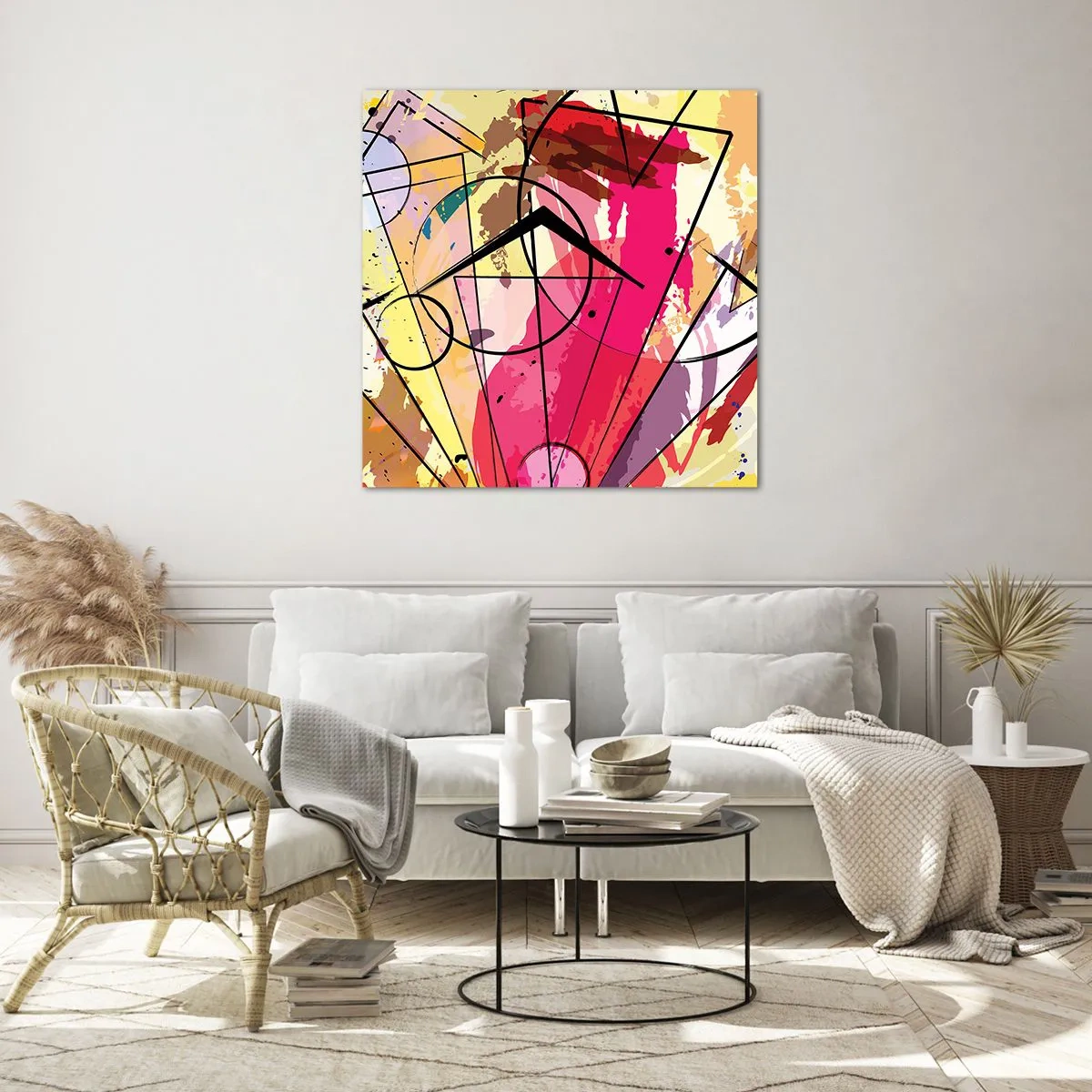 Glasbild - Bild auf glas - Explosion - 40x40 cm