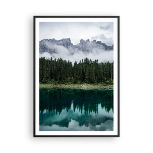 Poster in einem schwarzem Rahmen - Leise, leise, lass uns das Trinkwasser nicht wecken ... - 70x100 cm