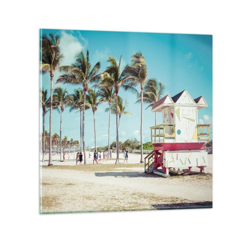 Glasbild - Bild auf glas - Dir steht ein schöner Tag bevor - 70x70 cm