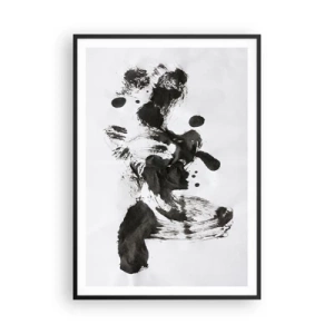 Poster in einem schwarzem Rahmen - Obwohl das Wahnsinn ist, steckt darin eine Methode? - 70x100 cm