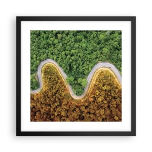 Poster in einem schwarzem Rahmen - Grenzen und Durchbrüche - 40x40 cm