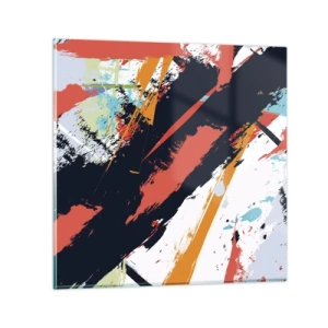 Glasbild - Bild auf glas - Dynamische Komposition - 70x70 cm
