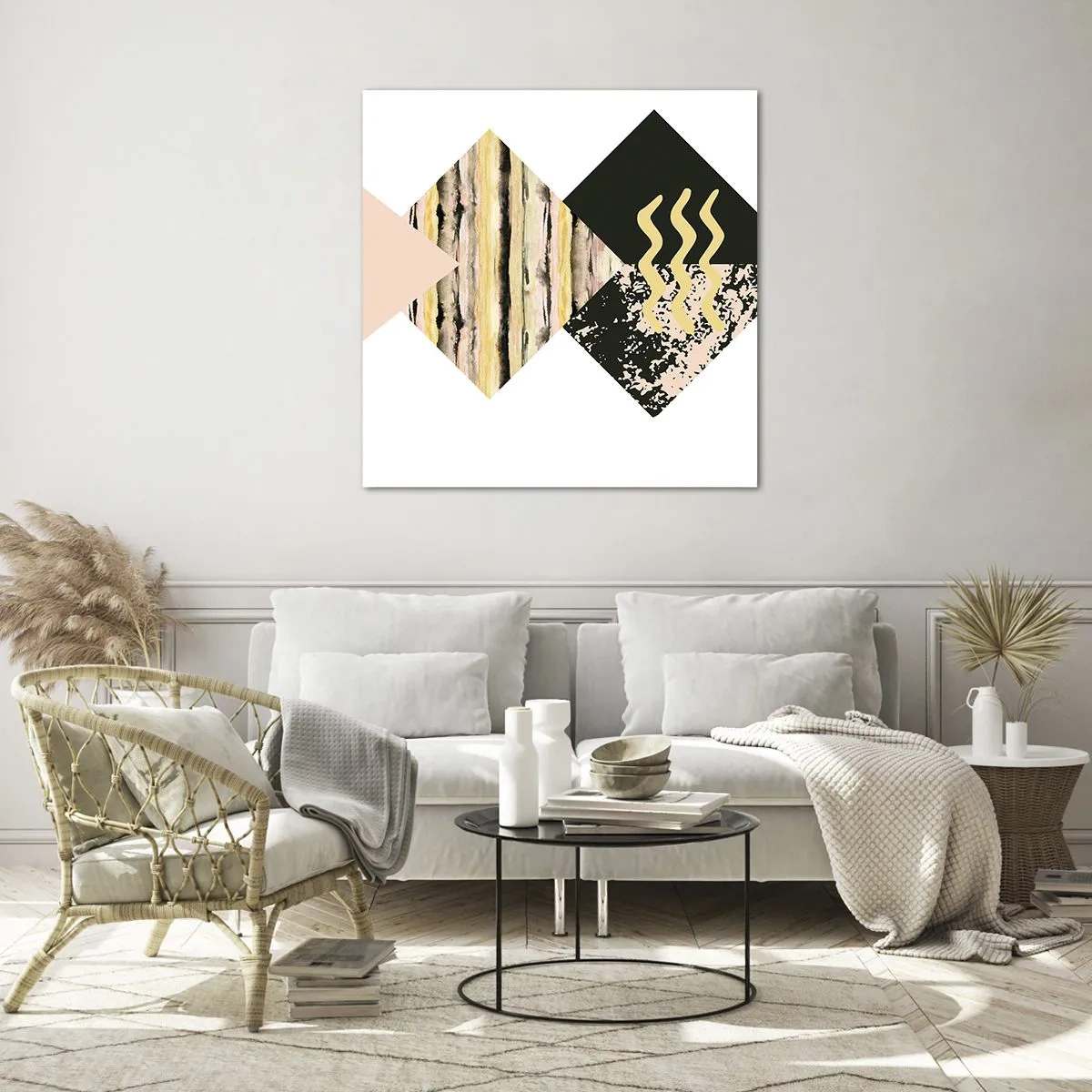 Glasbild - Bild auf glas - Es ist nicht so einfach - 40x40 cm