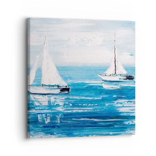 Bild auf Leinwand - Leinwandbild - Mit Freund an der Seite - 30x30 cm
