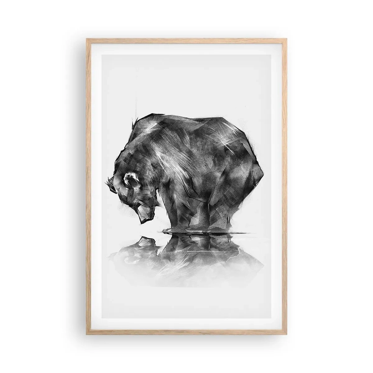 Poster in einem Rahmen aus heller Eiche - Schön, jemanden in der Nähe zu sehen - 61x91 cm