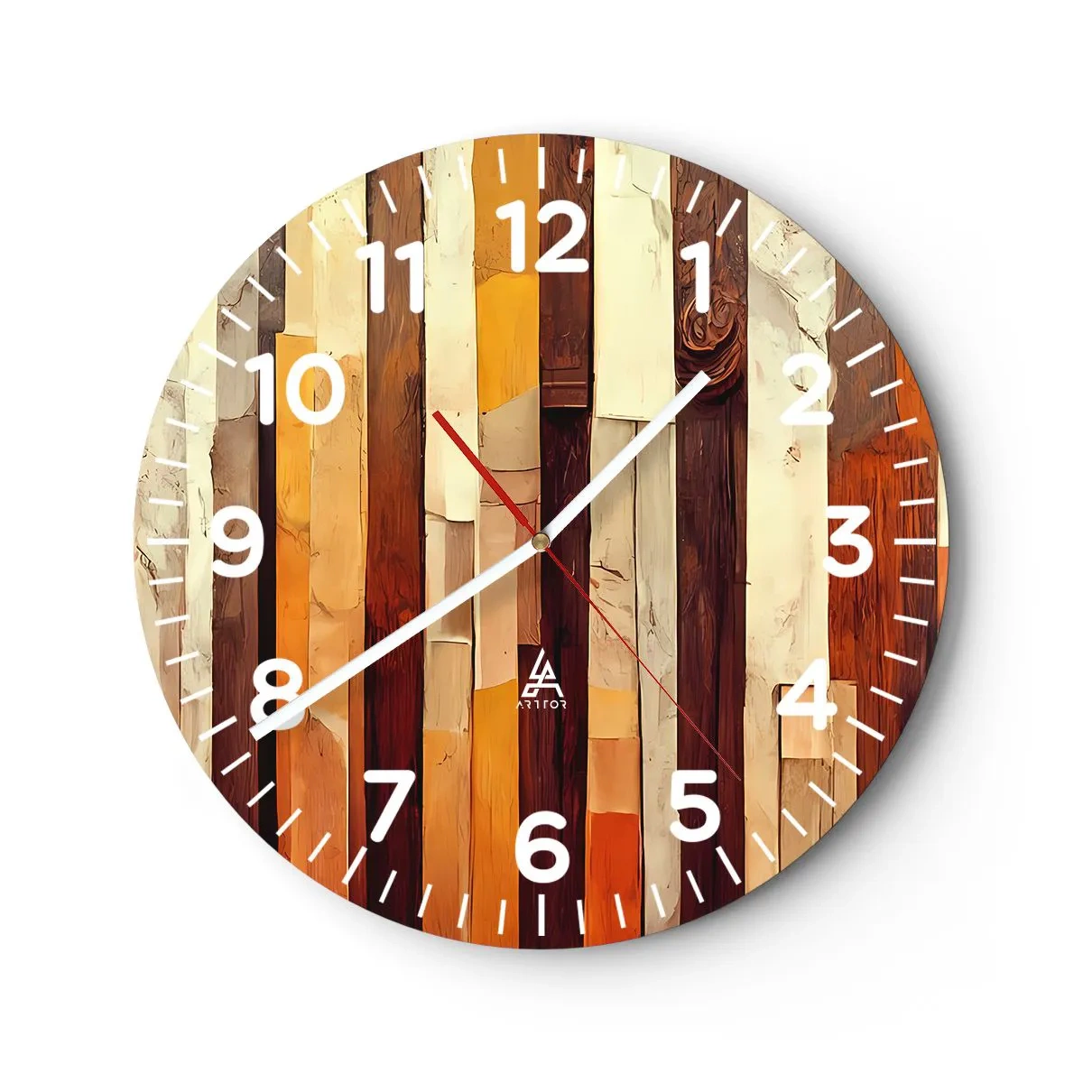 Wanduhr - Glasuhr - Hymne der Waldbäume - 30x30 cm