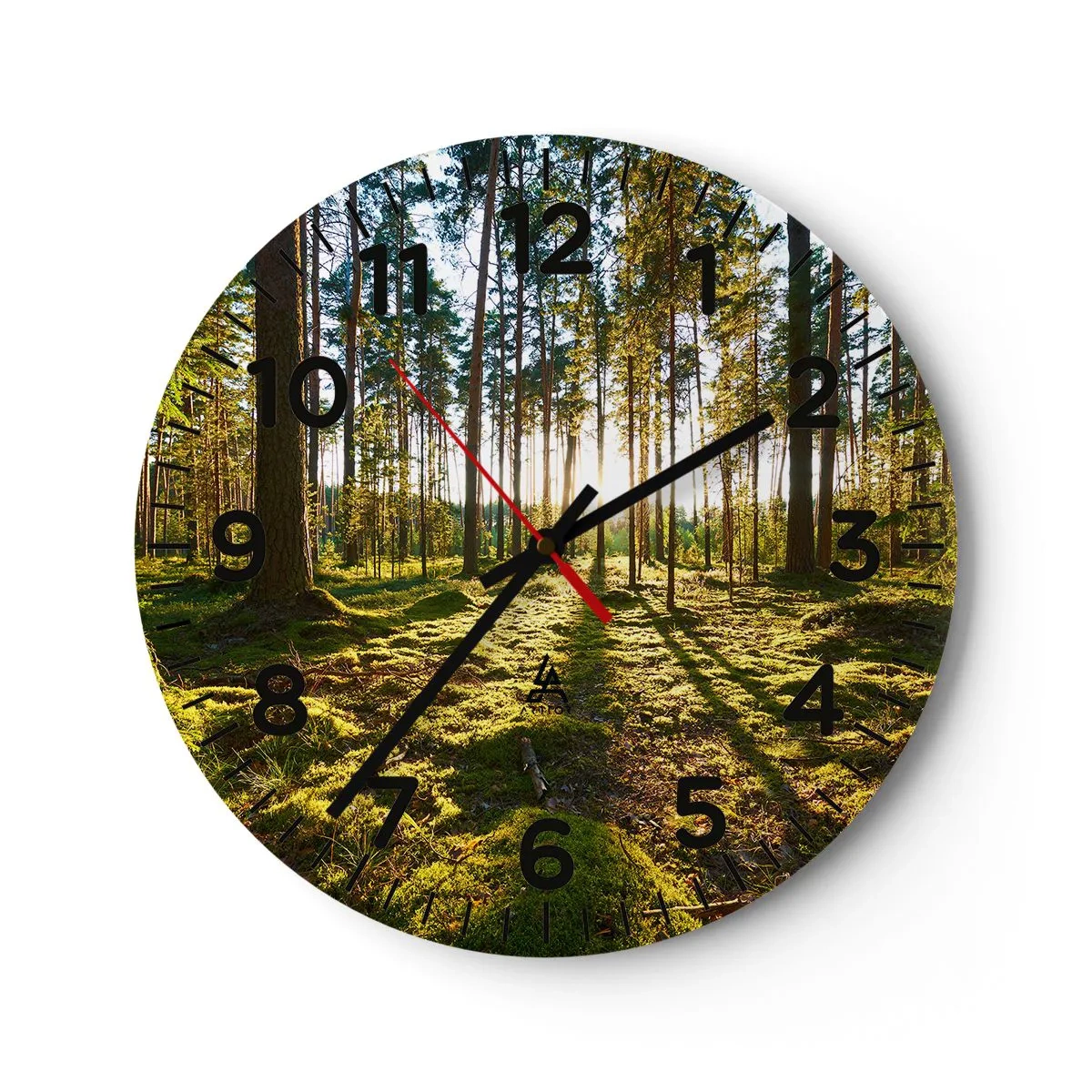 Wanduhr - Glasuhr - … Hinter den sieben Wäldern - 30x30 cm