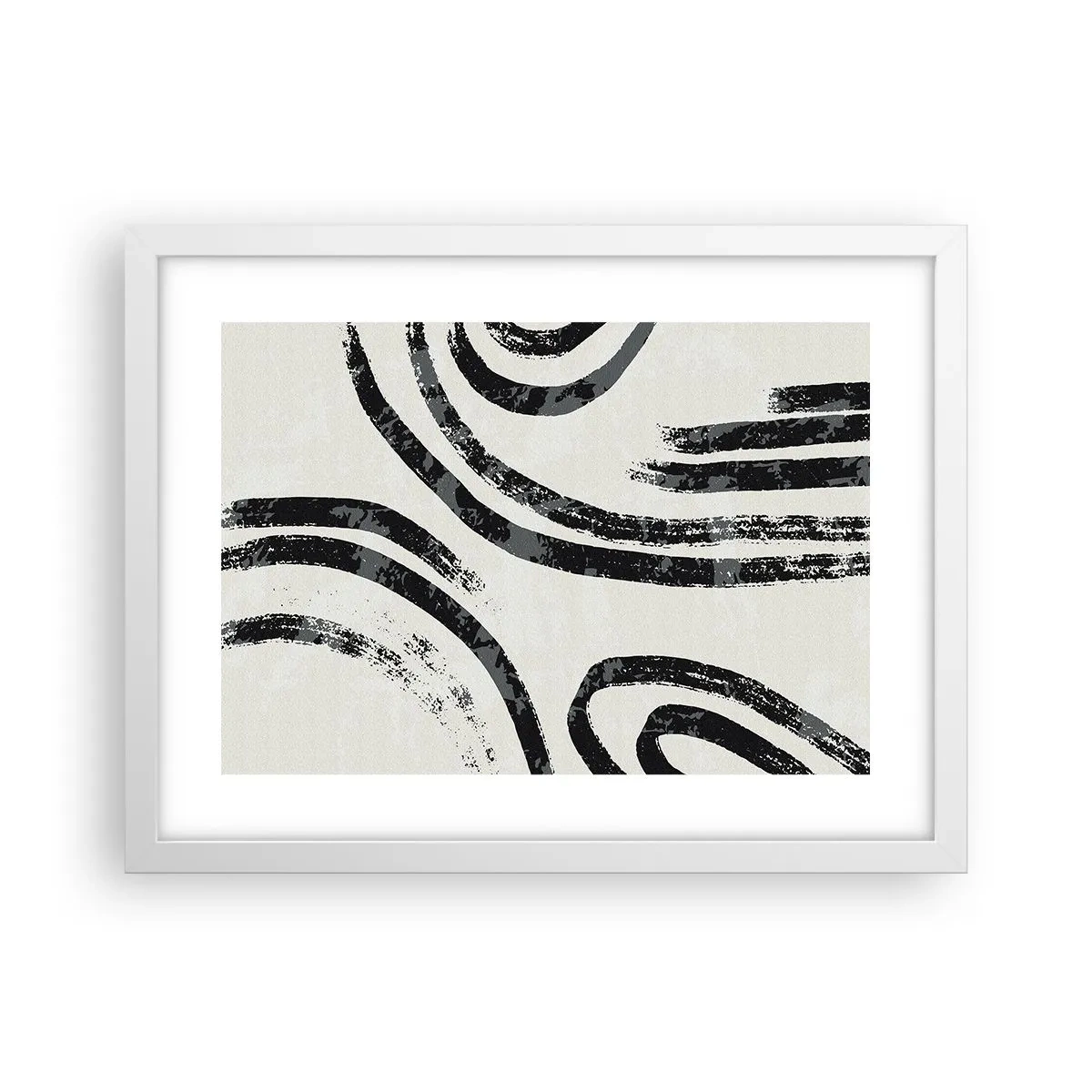 Poster in einem weißen Rahmen - Bei Hälfte angehalten - 40x30 cm