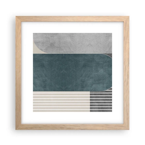 Poster in einem Rahmen aus heller Eiche - Komposition auf der Ebene - 30x30 cm