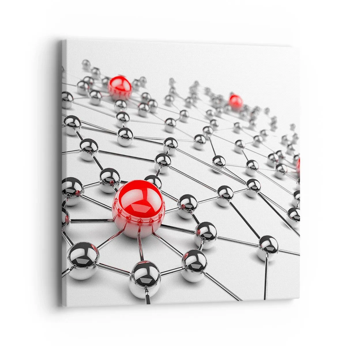 Bild auf Leinwand - Leinwandbild - Silbriges Netz - 40x40 cm
