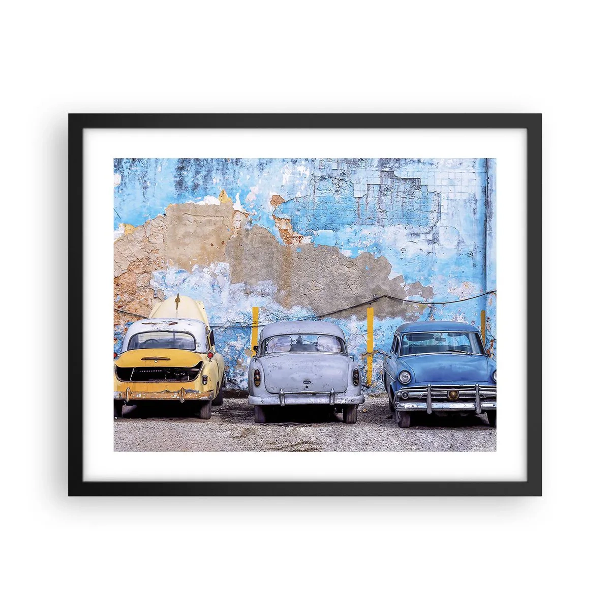 Poster in einem schwarzem Rahmen - Treffen der Veteranen - 50x40 cm