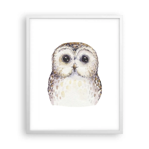 Poster in einem weißen Rahmen - Schau mir in die Augen - 40x50 cm