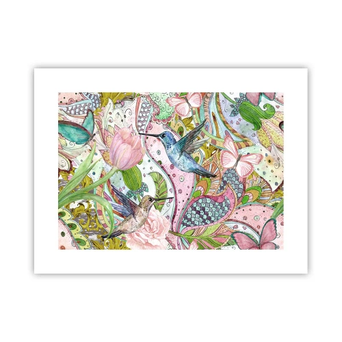 Poster - Verstrickt in Weinreben - 40x30 cm