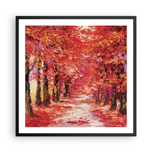 Poster in einem schwarzem Rahmen - Herbstlicher Eindruck - 60x60 cm
