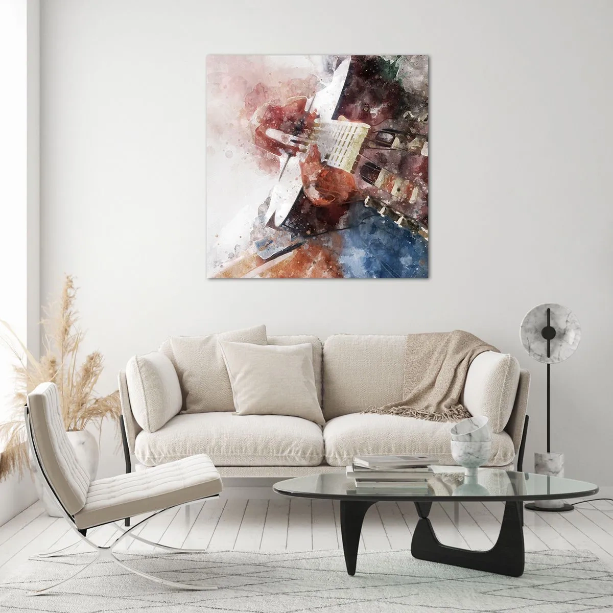 Glasbild - Bild auf glas - Und was halten Sie davon? - 60x60 cm