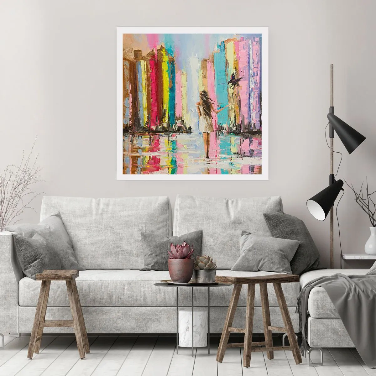 Poster - Folge mir - 40x40 cm