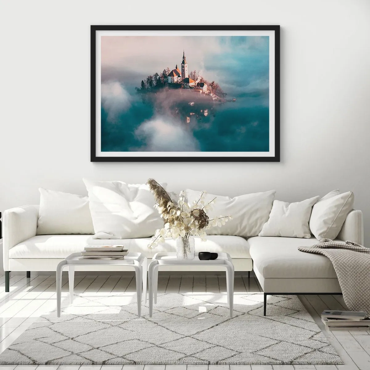 Poster in einem schwarzem Rahmen - Trauminsel - 40x30 cm