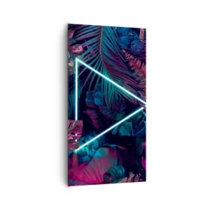 Bild auf Leinwand - Leinwandbild - Garten im Disco-Stil - 65x120 cm